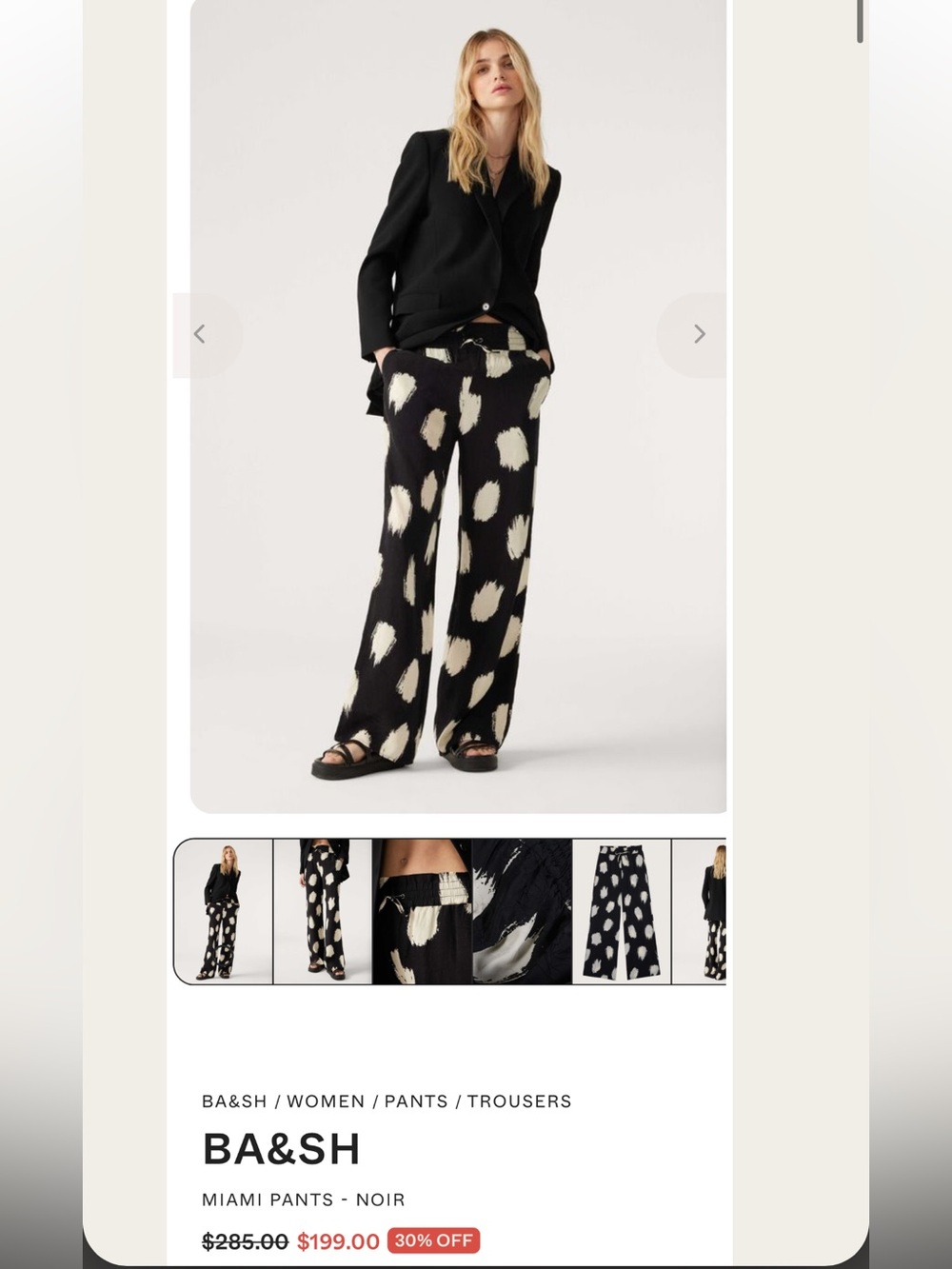Ba&sh loose draw string pants